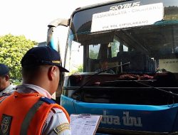 Giliran Bus Do’a Ibu Diperiksa UPTD Kota Tasik Jelang Libur Nataru